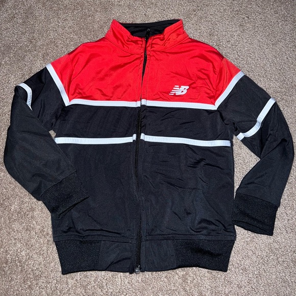 New Balance Zipup Jacket, Boys, Red/Black/White, 4 - Picture 1 of 4